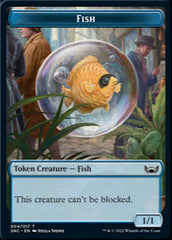 Clue // Fish Double-Sided Token [Streets of New Capenna Commander Tokens] | Exor Games Truro