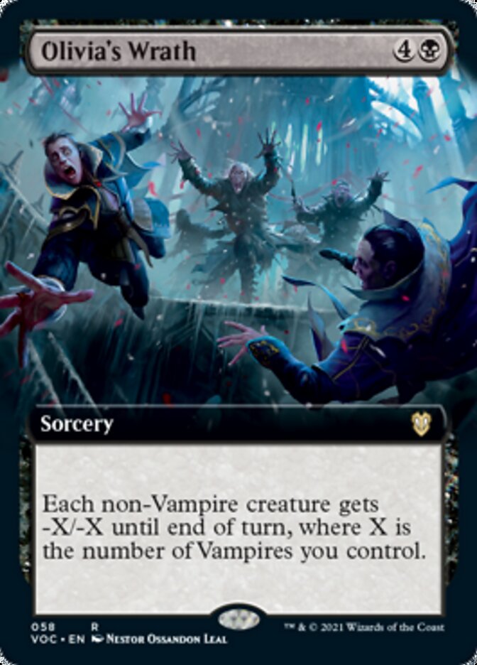 Olivia's Wrath (Extended Art) [Innistrad: Crimson Vow Commander] | Exor Games Truro