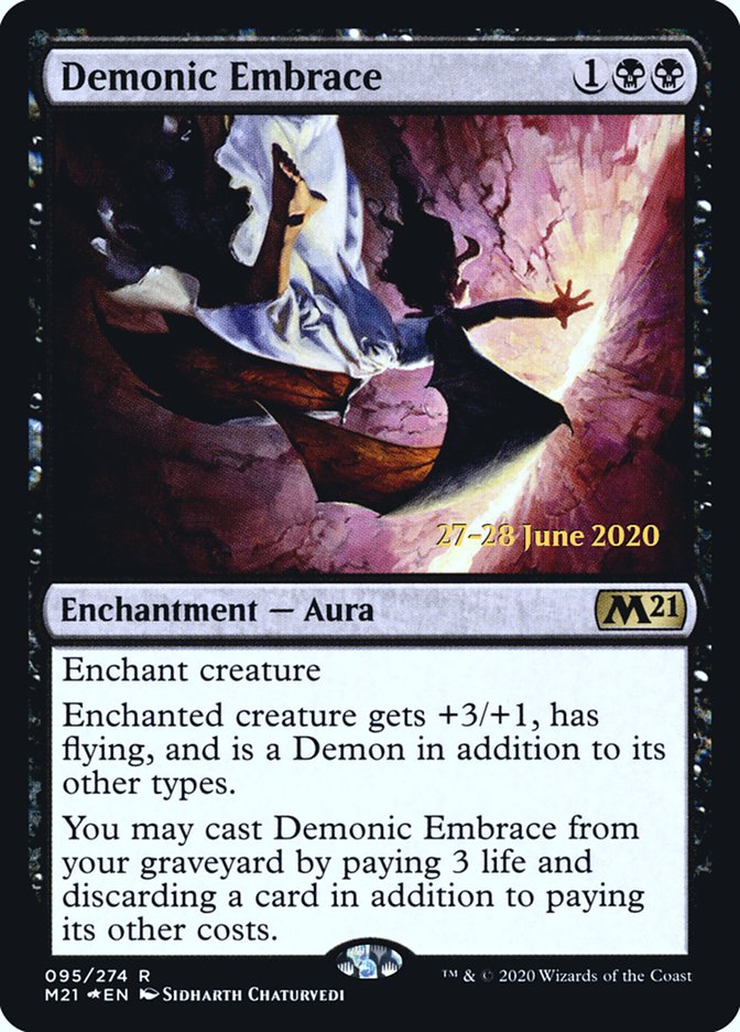 Demonic Embrace [Core Set 2021 Prerelease Promos] | Exor Games Truro