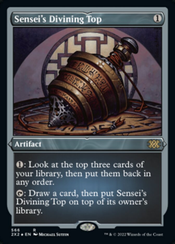 Sensei's Divining Top (Foil Etched) [Double Masters 2022] | Exor Games Truro