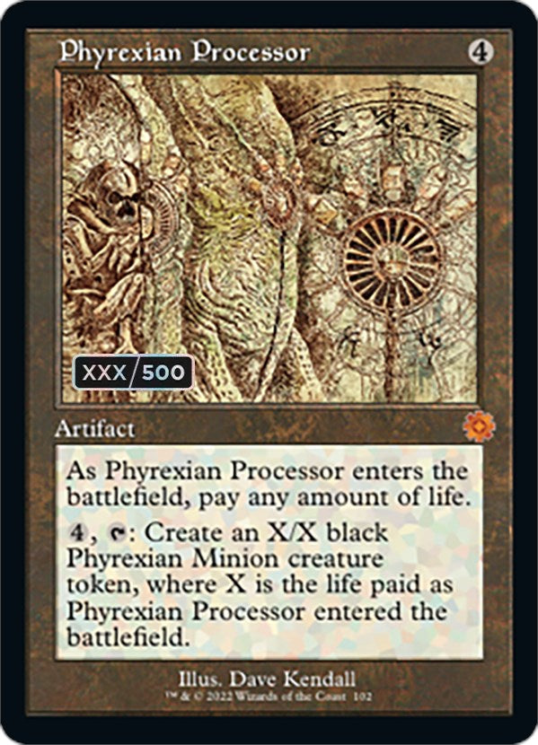 Phyrexian Processor (Retro Schematic) (Serialized) [The Brothers' War Retro Artifacts] | Exor Games Truro