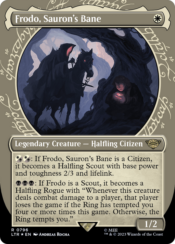 Frodo, Sauron's Bane (Showcase) (Surge Foil) [The Lord of the Rings: Tales of Middle-Earth] | Exor Games Truro