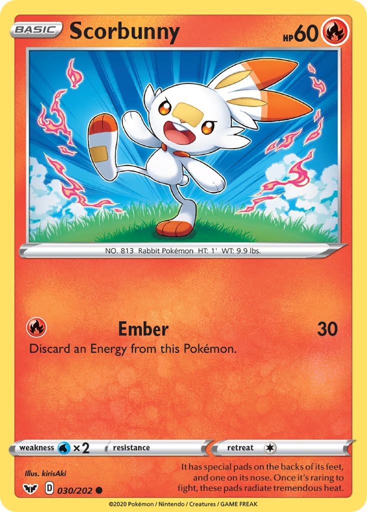 Scorbunny (030/202) [Sword & Shield: Base Set] | Exor Games Truro