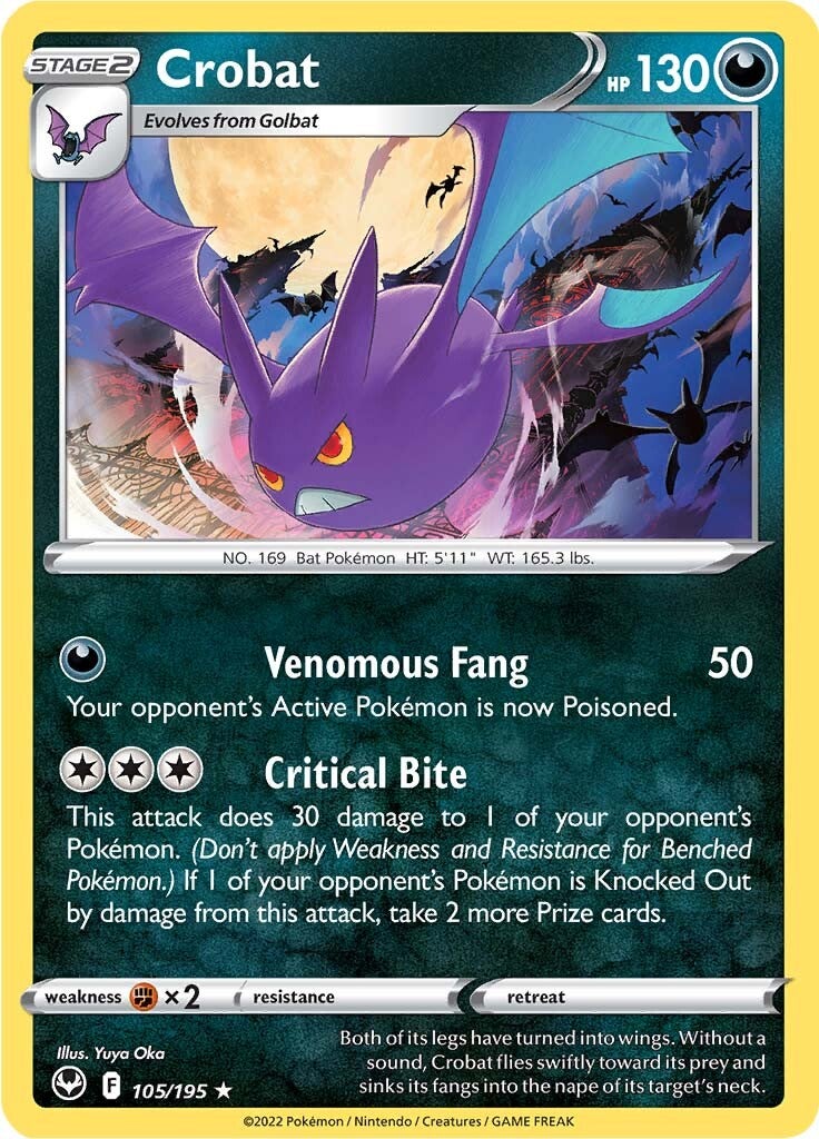 Crobat (105/195) [Sword & Shield: Silver Tempest] | Exor Games Truro