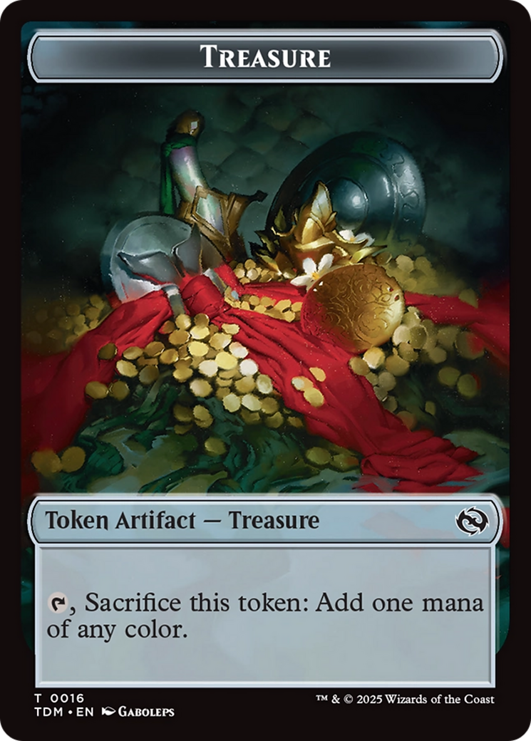 Zombie Druid // Treasure Double-Sided Token [Tarkir: Dragonstorm Tokens] | Exor Games Truro
