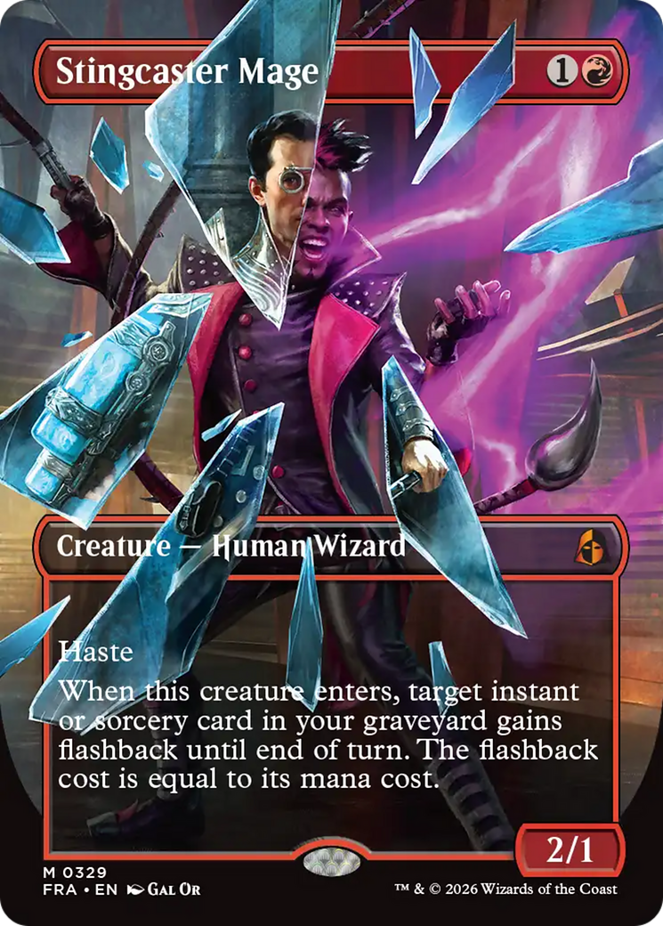 Stingcaster Mage (Borderless) (Facet Foil) [Reality Fracture] | Exor Games Truro