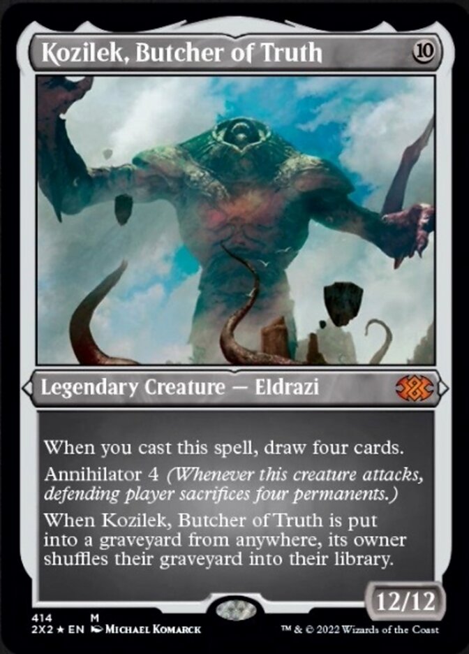 Kozilek, Butcher of Truth (Foil Etched) [Double Masters 2022] | Exor Games Truro