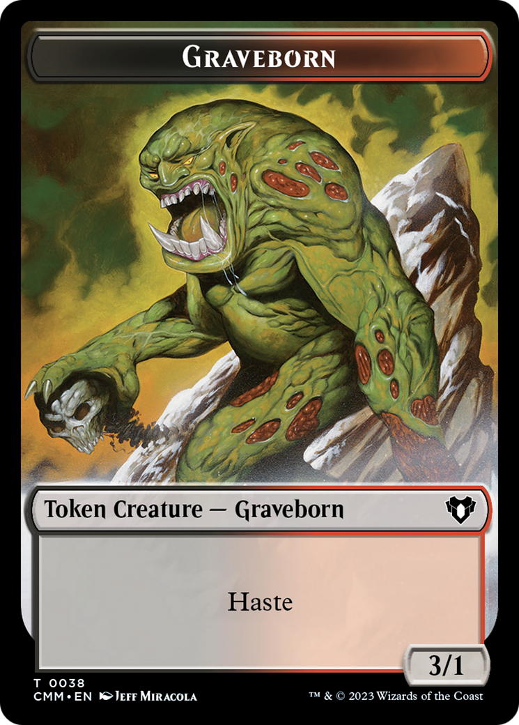 Spirit (0010) // Graveborn Double-Sided Token [Commander Masters Tokens] | Exor Games Truro