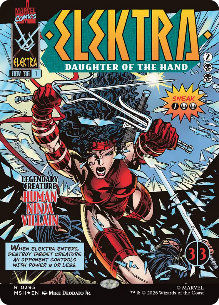 Elektra, Daughter of the Hand (Borderless) (395) [Marvel Super Heroes] | Exor Games Truro