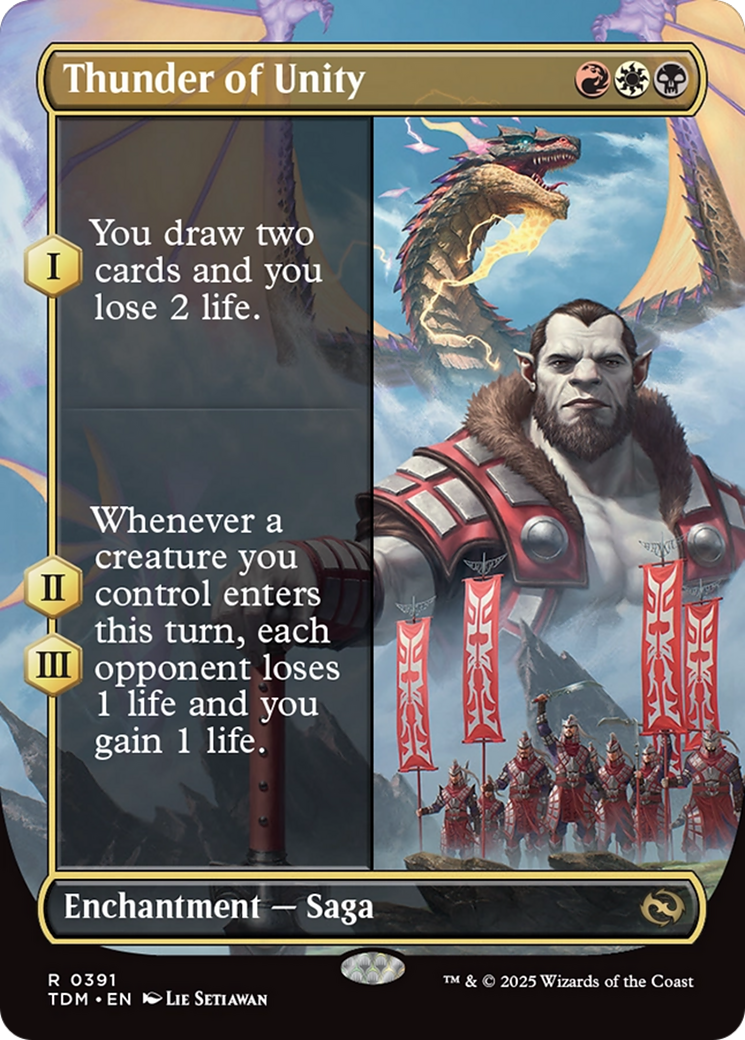 Thunder of Unity (Borderless) [Tarkir: Dragonstorm] | Exor Games Truro