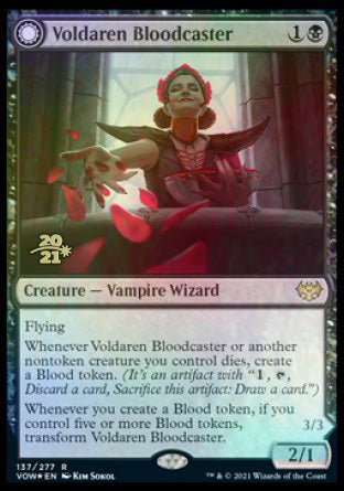 Voldaren Bloodcaster // Bloodbat Summoner [Innistrad: Crimson Vow Prerelease Promos] | Exor Games Truro