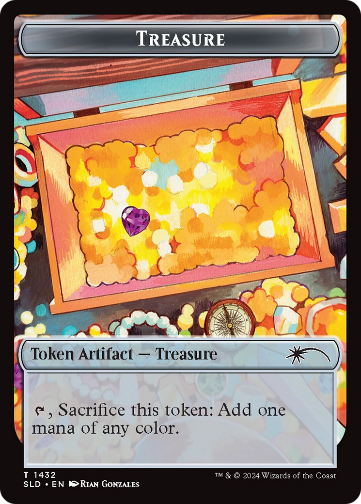 Treasure Token (1432) (Rainbow Foil) [Secret Lair Drop Series] | Exor Games Truro