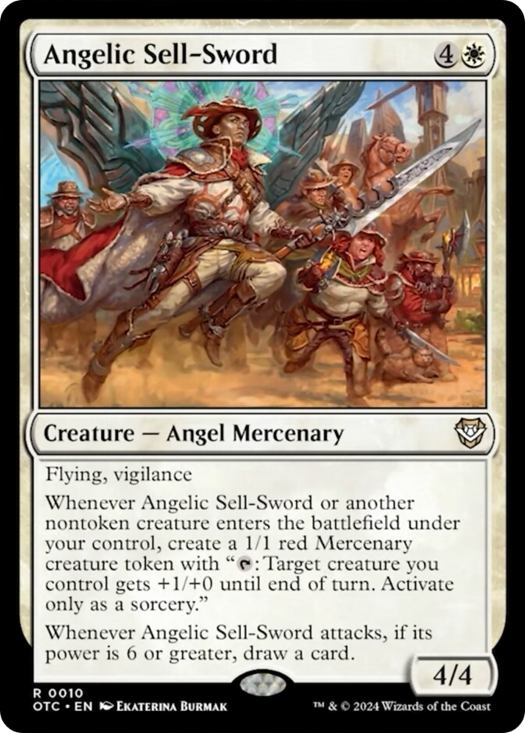 Angelic Sell-Sword [Outlaws of Thunder Junction Commander] | Exor Games Truro