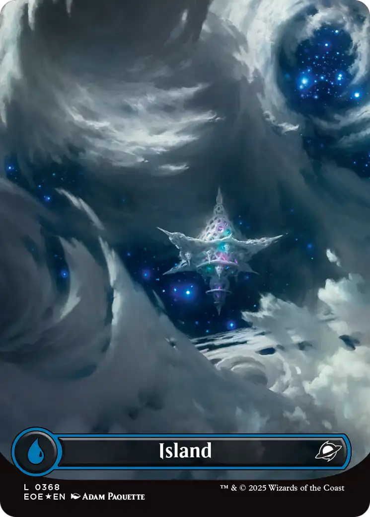Island (0368) (Borderless) (Galaxy Foil) [Edge of Eternities] | Exor Games Truro