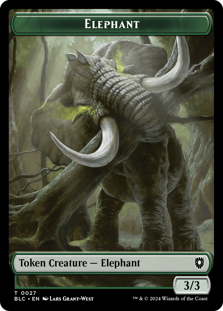 Elephant // Squid Double-Sided Token [Bloomburrow Commander Tokens] | Exor Games Truro