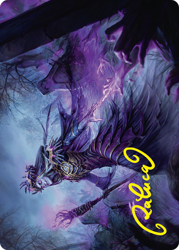 Zul Ashur, Lich Lord Art Card (10/54) (Gold-Stamped Signature) [Foundations Art Series] | Exor Games Truro