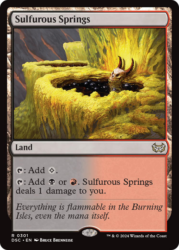 Sulfurous Springs [Duskmourn: House of Horror Commander] | Exor Games Truro