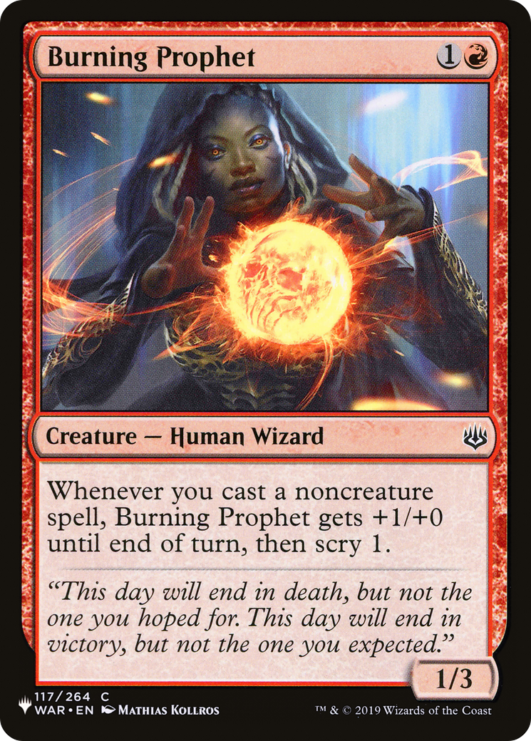 Burning Prophet [The List Reprints] | Exor Games Truro