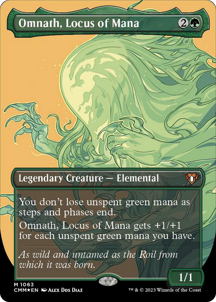 Omnath, Locus of Mana (Borderless Textured Foil Frame Break) [Commander Masters] | Exor Games Truro