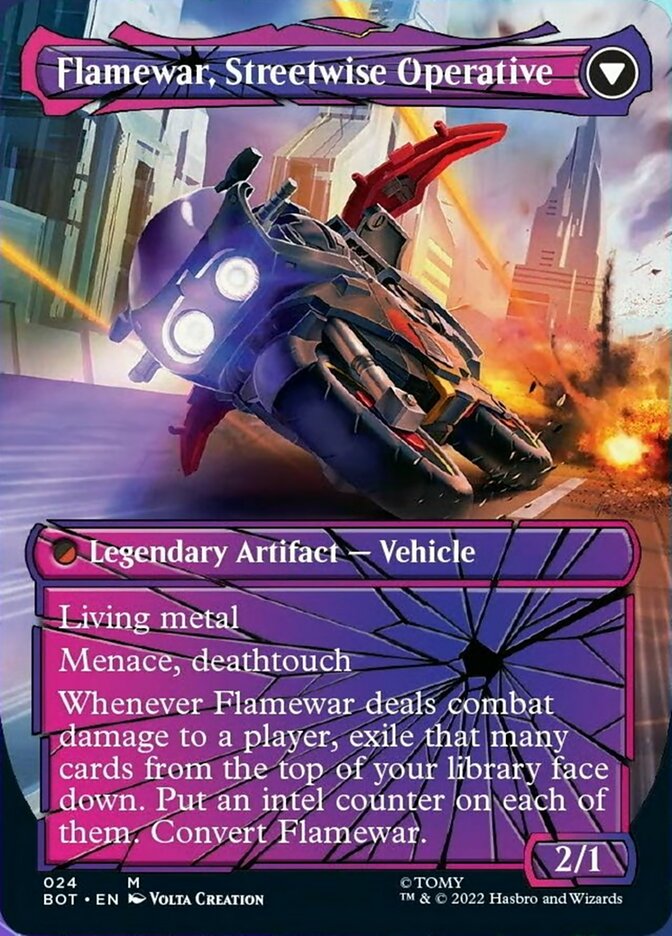 Flamewar, Brash Veteran // Flamewar, Streetwise Operative (Shattered Glass) [Transformers] | Exor Games Truro