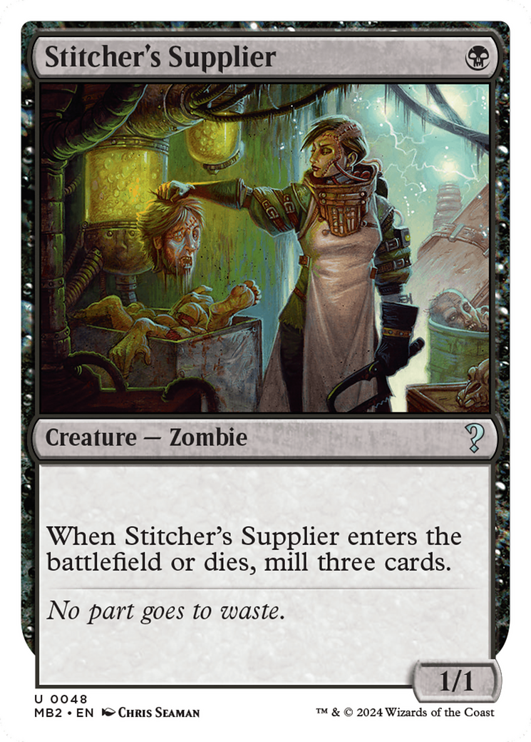 Stitcher's Supplier (White Border) [Mystery Booster 2] | Exor Games Truro