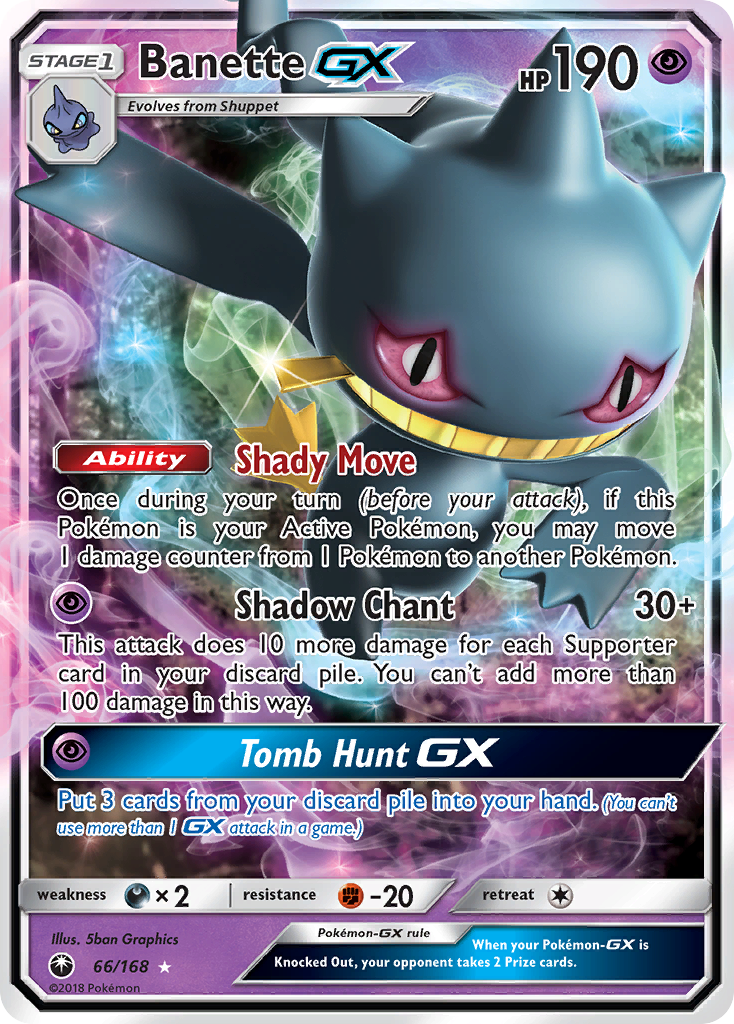 Banette GX (66/168) [Sun & Moon: Celestial Storm] | Exor Games Truro