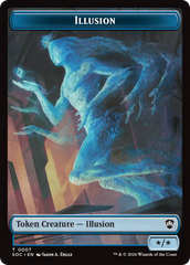 Spirit (0006) // Illusion Double-Sided Token [Secrets of Strixhaven Commander Tokens] | Exor Games Truro