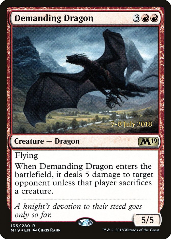 Demanding Dragon [Core Set 2019 Prerelease Promos] | Exor Games Truro