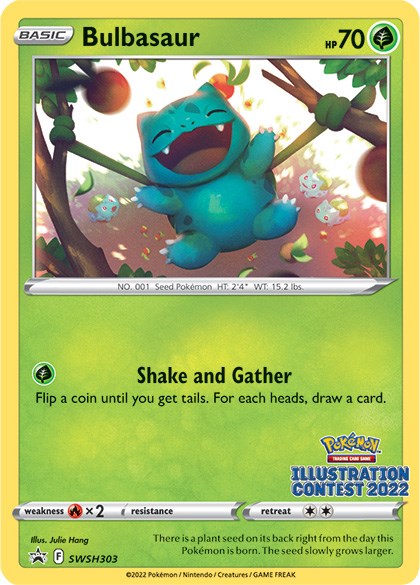 Bulbasaur (SWSH303) (Illustration Contest 2022) [Sword & Shield: Black Star Promos] | Exor Games Truro