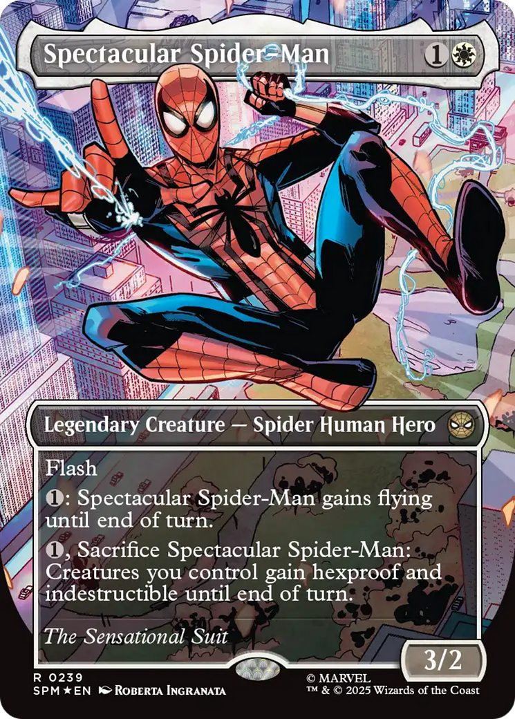 Spectacular Spider-Man (0239) (Borderless) (Textured Foil) [Marvel's Spider-Man] | Exor Games Truro