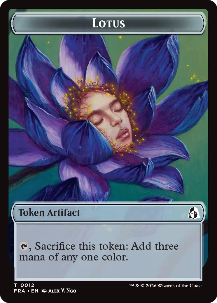 Dragon // Lotus Double-Sided Token [Reality Fracture Tokens] | Exor Games Truro