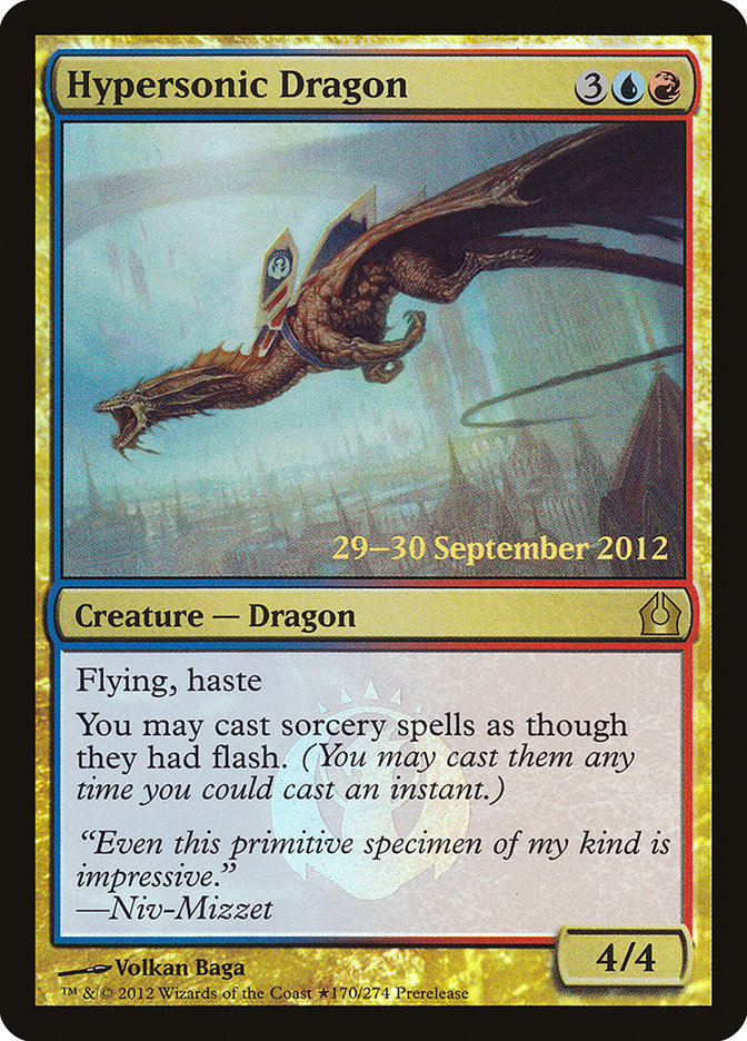 Hypersonic Dragon [Return to Ravnica Prerelease Promos] | Exor Games Truro