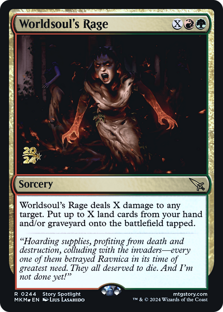 Worldsoul's Rage [Murders at Karlov Manor Prerelease Promos] | Exor Games Truro