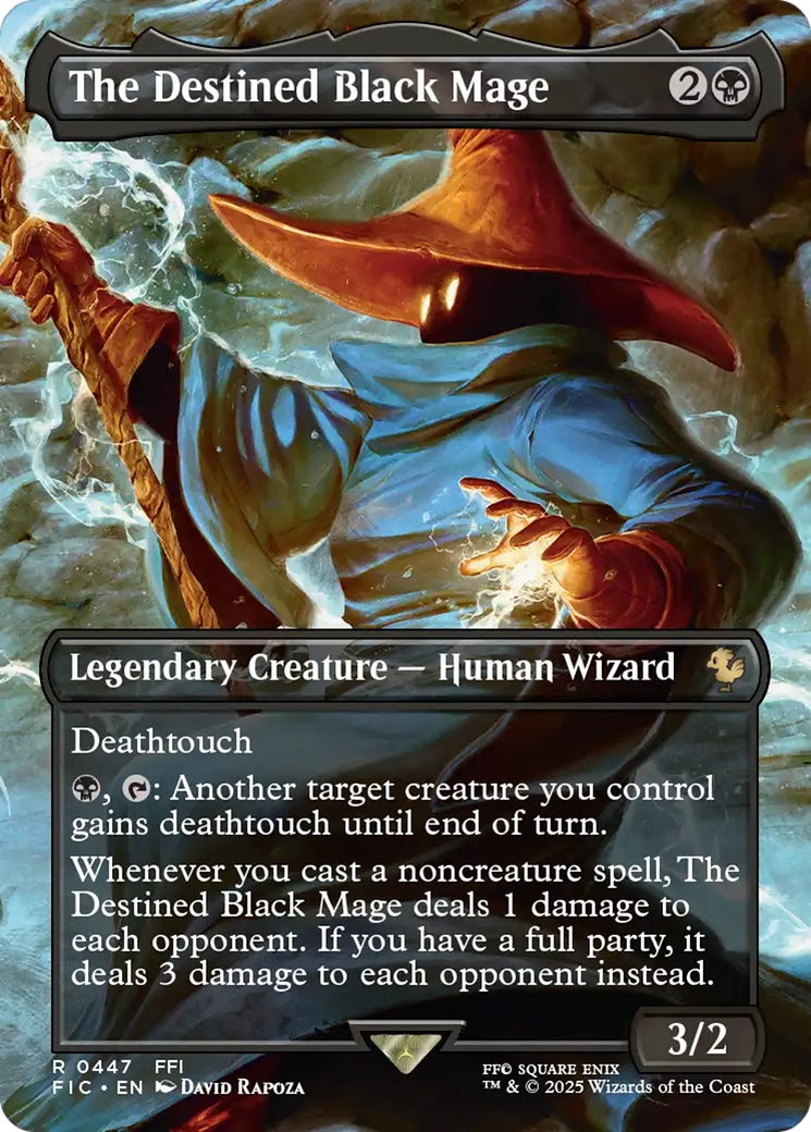 The Destined Black Mage (Borderless) [FINAL FANTASY Commander] | Exor Games Truro