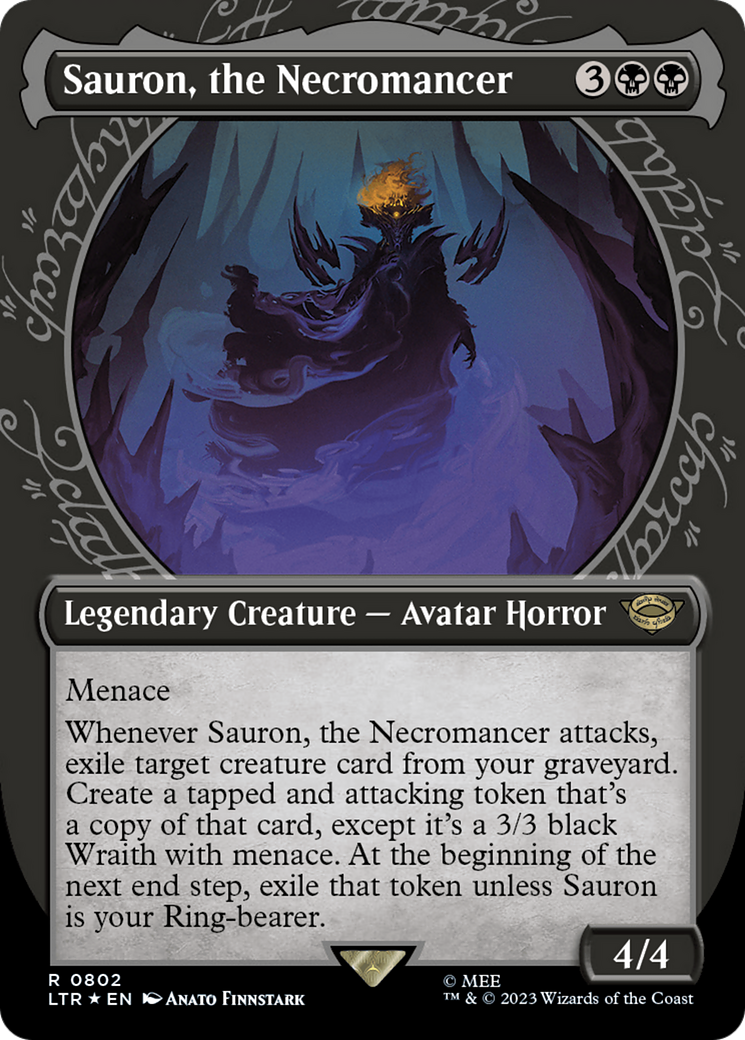 Sauron, the Necromancer (Showcase) (Surge Foil) [The Lord of the Rings: Tales of Middle-Earth] | Exor Games Truro
