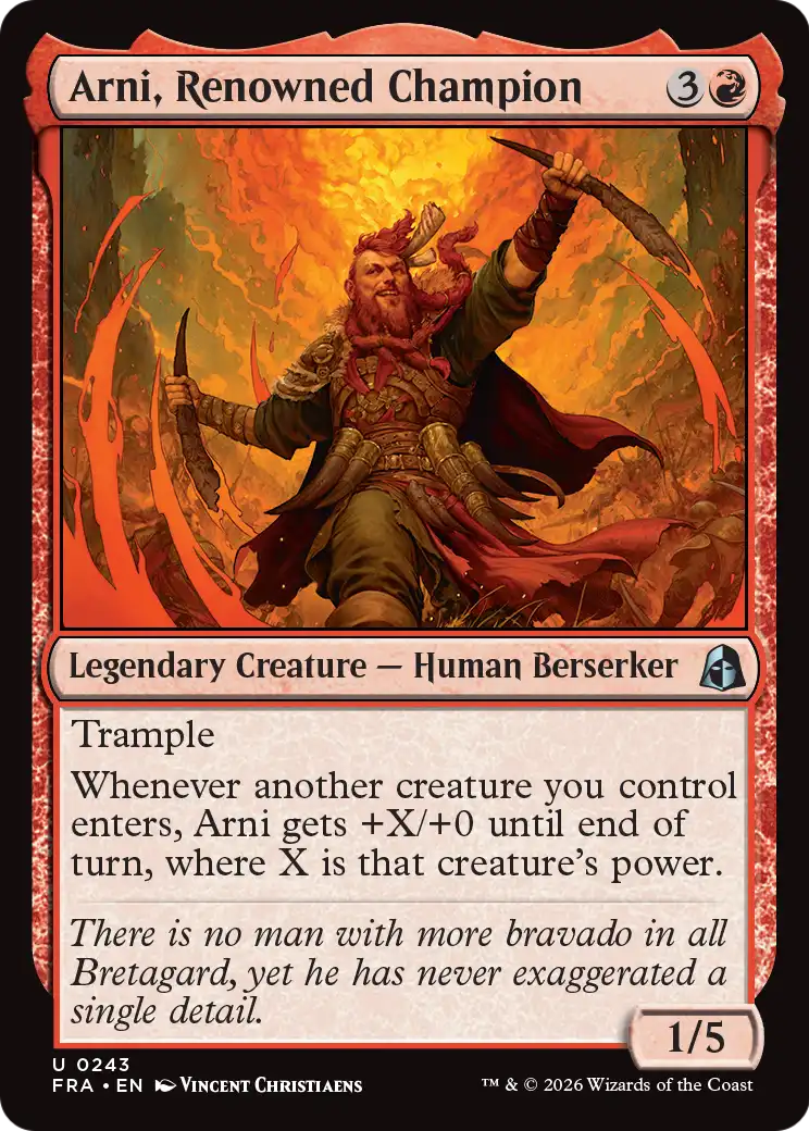 Arni, Renowned Champion [Reality Fracture] | Exor Games Truro