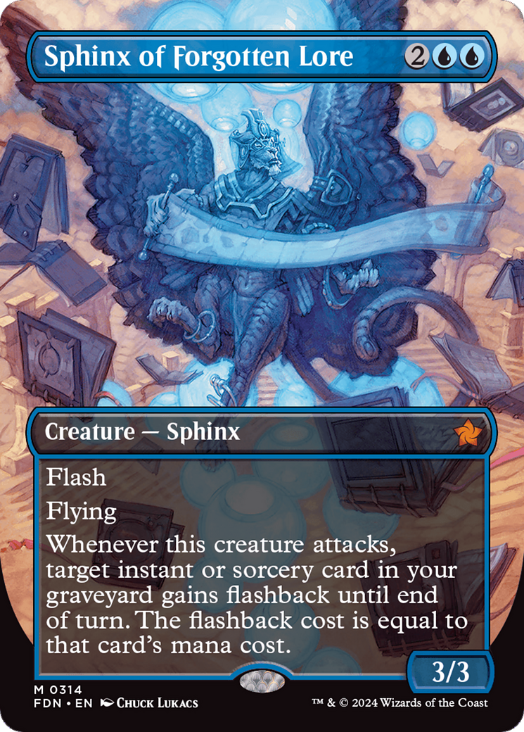 Sphinx of Forgotten Lore (Borderless) [Foundations] | Exor Games Truro