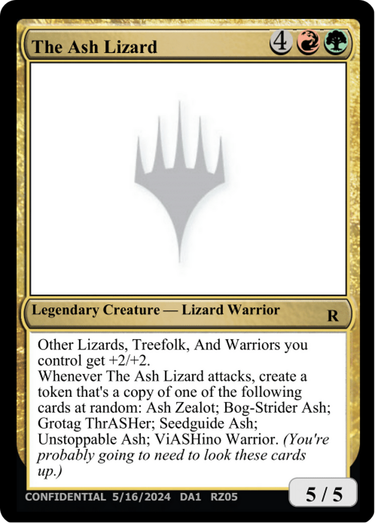 The Ash Lizard [Unknown Event] | Exor Games Truro