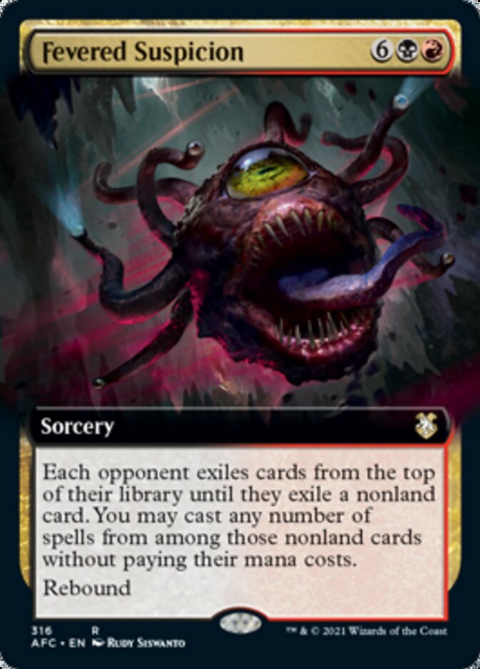 Fevered Suspicion (Extended Art) [Dungeons & Dragons: Adventures in the Forgotten Realms Commander] | Exor Games Truro