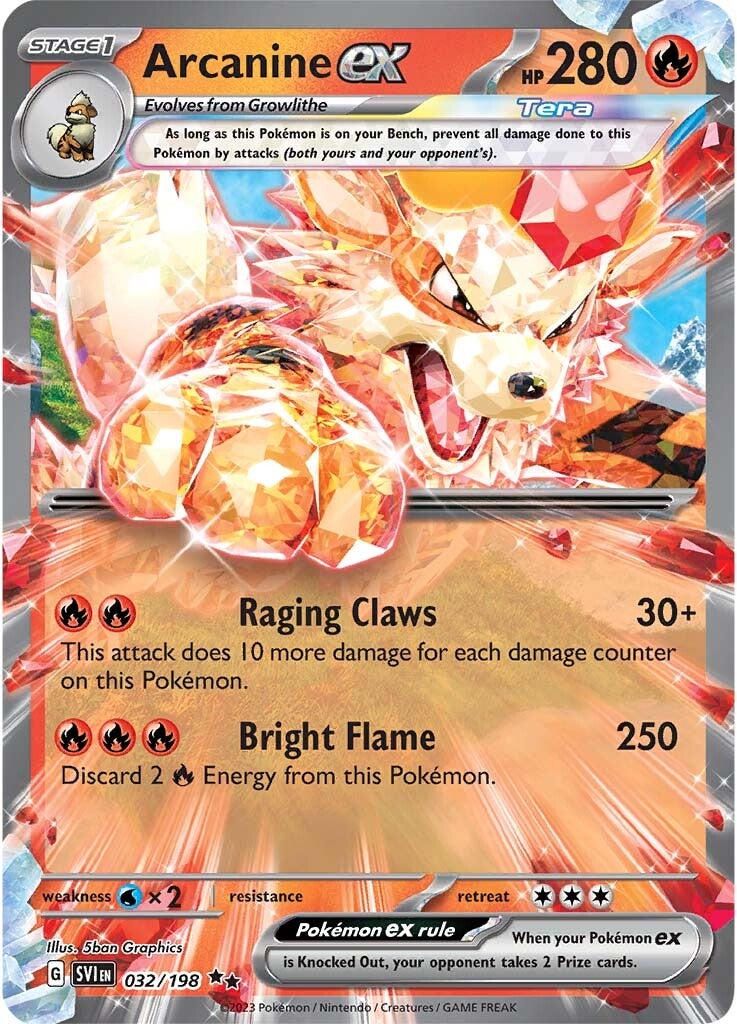 Arcanine ex (032/198) [Scarlet & Violet: Base Set] | Exor Games Truro