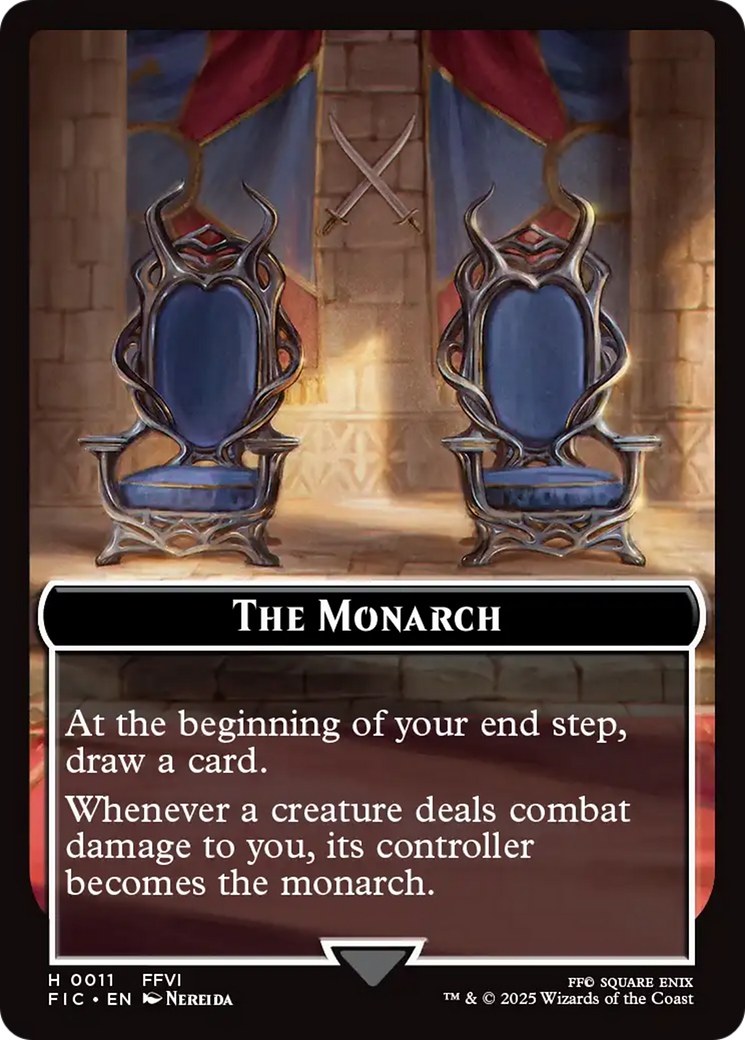The Blackjack // The Monarch Double-Sided Token (Surge Foil) [FINAL FANTASY Commander Tokens] | Exor Games Truro