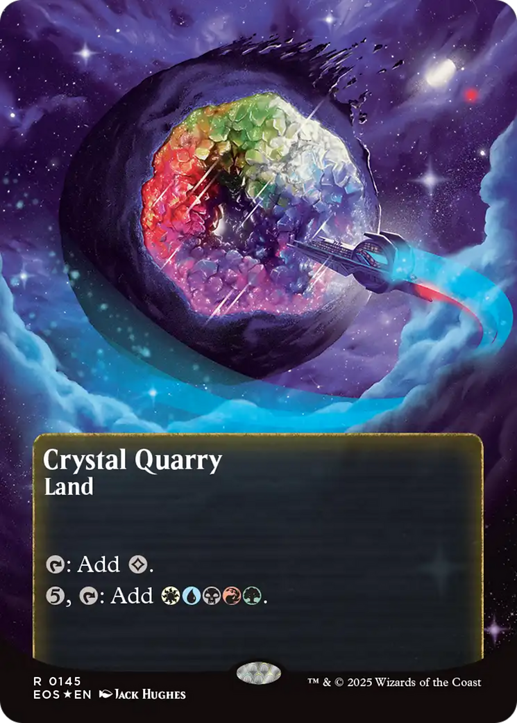 Crystal Quarry (0145) (Borderless) (Galaxy Foil) [Edge of Eternities: Stellar Sights] | Exor Games Truro
