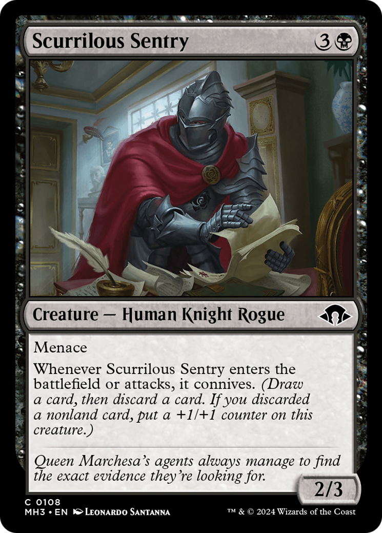 Scurrilous Sentry [Modern Horizons 3] | Exor Games Truro
