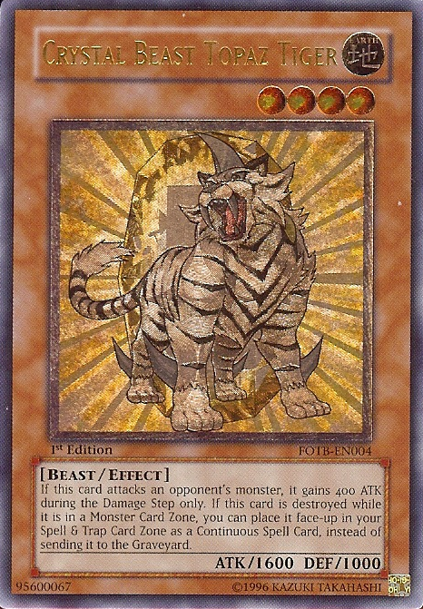 Crystal Beast Topaz Tiger [FOTB-EN004] Ultimate Rare | Exor Games Truro