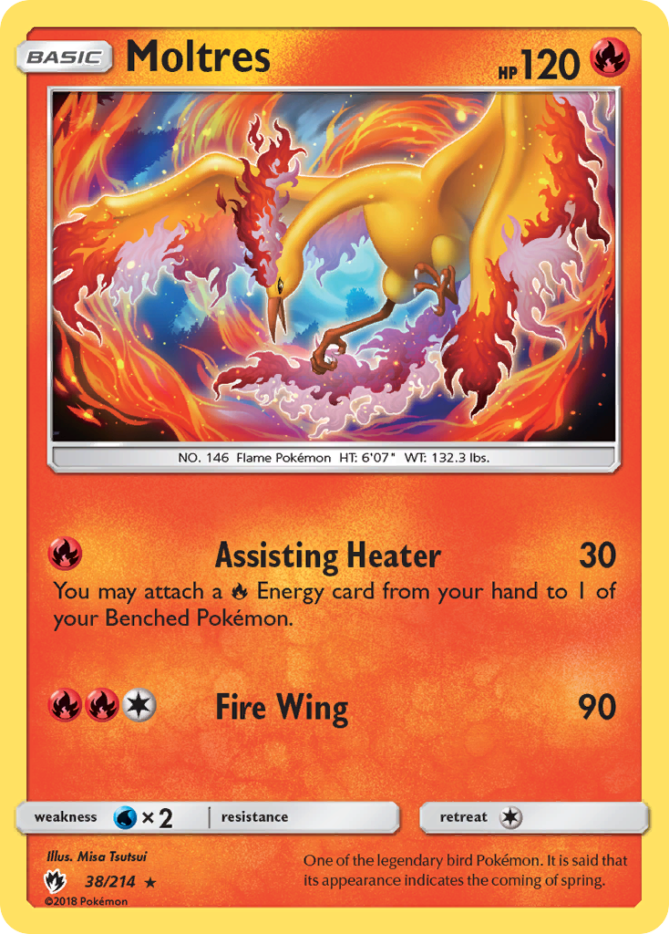 Moltres (38/214) (Reverse Holo) [Sun & Moon: Lost Thunder] | Exor Games Truro