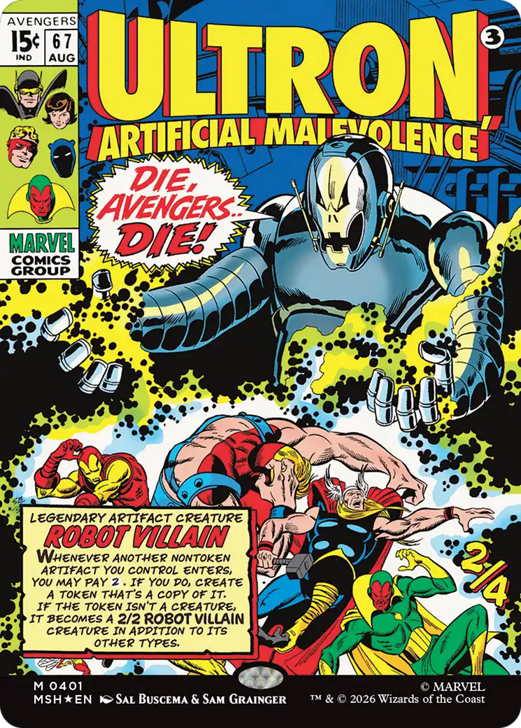 Ultron, Artificial Malevolence (Borderless) (0401) [Marvel Super Heroes] | Exor Games Truro
