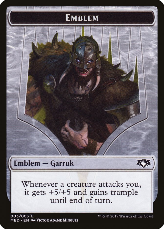 Garruk, Apex Predator Emblem [Mythic Edition Tokens] | Exor Games Truro