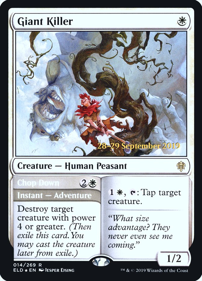 Giant Killer // Chop Down [Throne of Eldraine Prerelease Promos] | Exor Games Truro