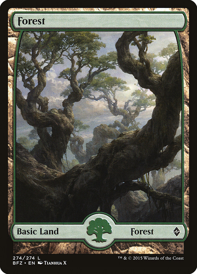 Forest (274) (Full Art) [Battle for Zendikar] | Exor Games Truro