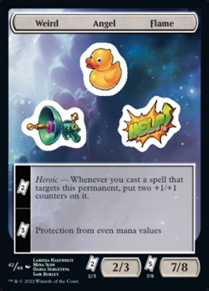 Weird Angel Flame [Unfinity Stickers] | Exor Games Truro